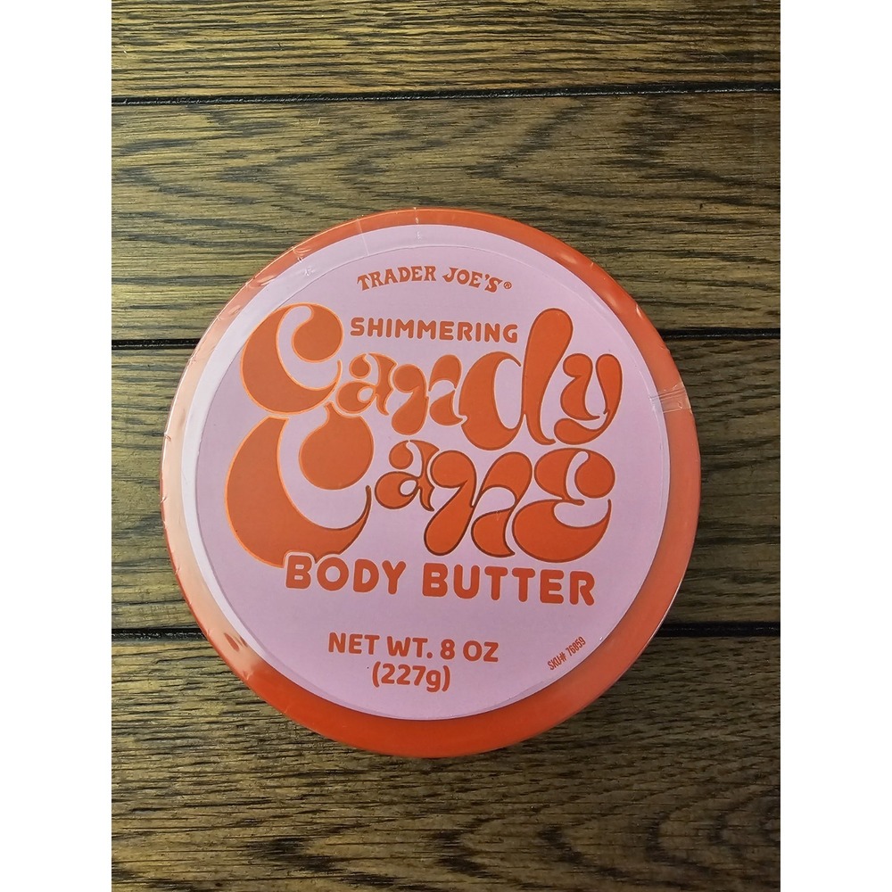 Trader Joe's Shimmering Candy Cane Body Butter 8 oz Dry Skin Limited 2025